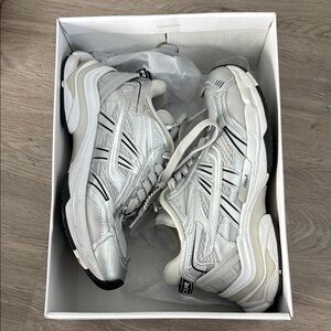 Ash Metallic Silver Sneakers with Black Details